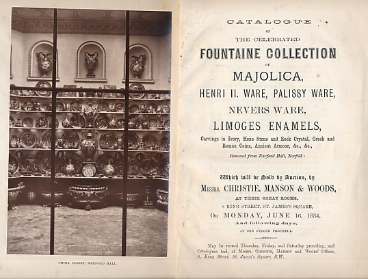 Catalogue of the Celebrated Fountaine Collection of Majolica ... Which will be sold by Auction ... on Monday, June 16, 1884.