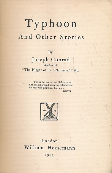 CONRAD, JOSEPH - Typhoon and Other Stories