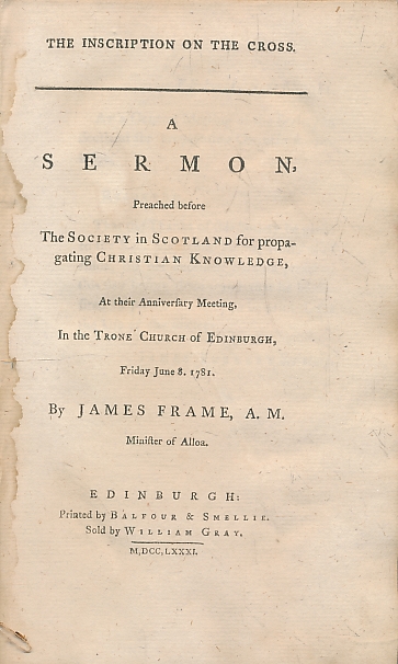 A Sermon Preached ... on Friday June 8. 1781.