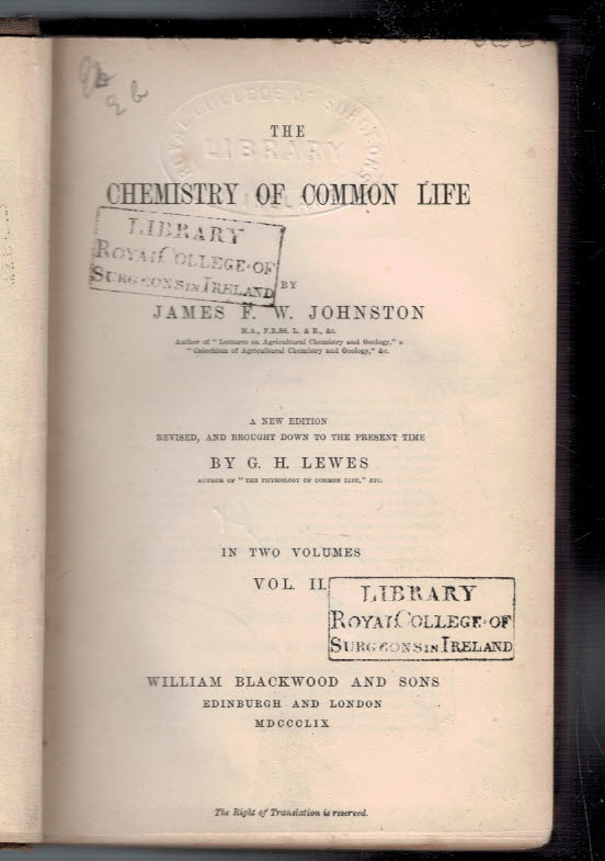 The Chemistry of Common Life. Volume II.