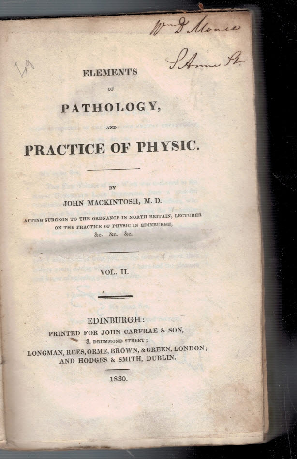 Elements of Pathology, and Practice of Physic. Volume II.