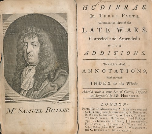 Hudibras, In Three Parts. Written in the Time of the Late Wars, Corrected and Amended: with Additions. 1739.