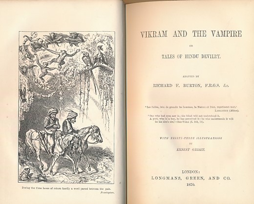 Vikram and the Vampire, or, Tales of Hindu Devilry.