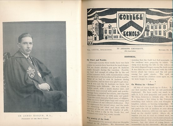 College Echoes. St Andrews University. Volumes XXXVII - XXXIX. 1925 - 1928.