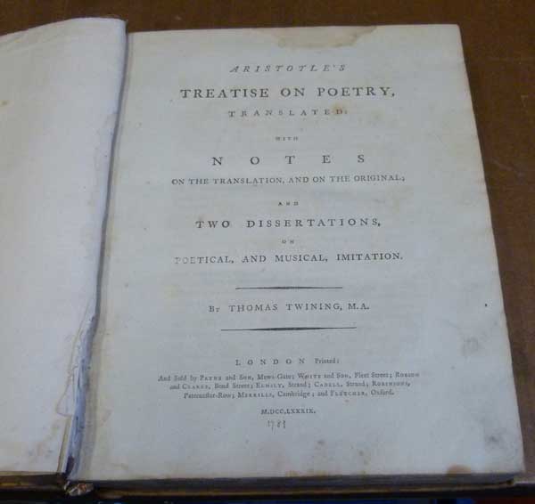 Treatise on Poetry, Translated: with Notes ... and Two Dissertations.