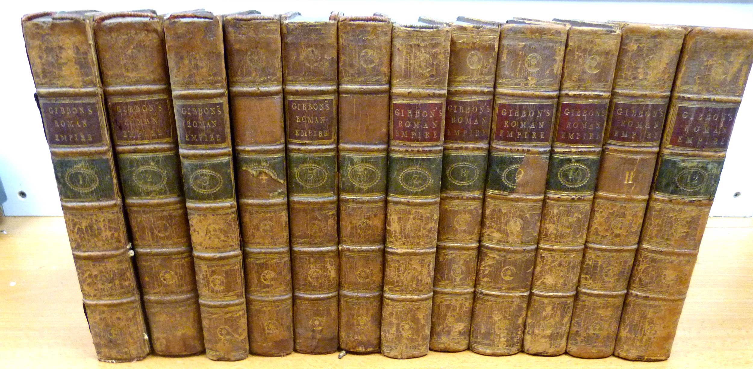 The Decline and Fall of the Roman Empire. 12 volume set. Strahan & Cadell edition. 1783.