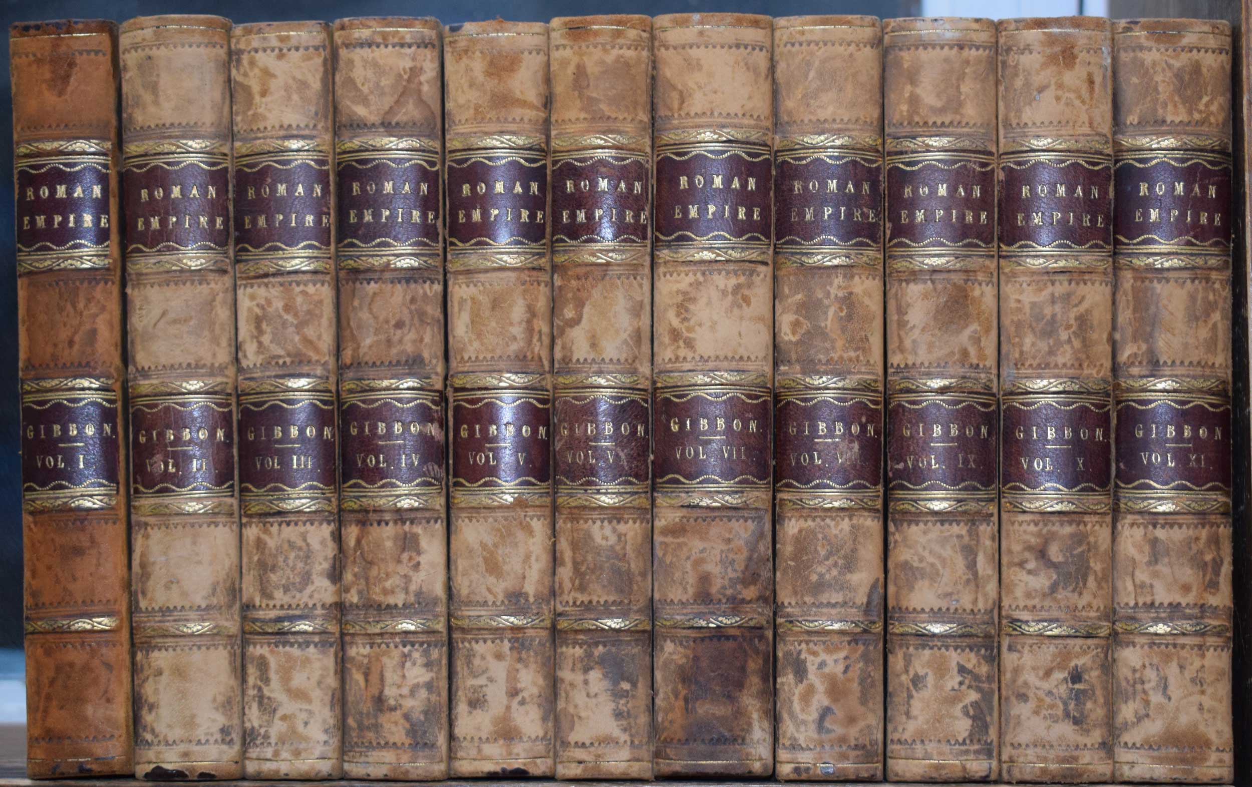 The History of the Decline and Fall of the Roman Empire. Tegg edition. 11 volume set. 1827.