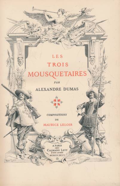 Les Trois Mousquetaires avec une Lettre d'Alexandre Dumas Fils. 2 volume set.