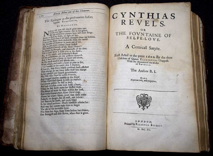 13 Plays and Pieces of the Works of Ben Jonson. Including Everyman in His Humour; Everyman out of His Humour; Cynthia's Revells; Poetaster; Seianus; Volpone; Epicoene; The Alchemist; Catiline; Epigrammes; The Forrest; Masques at Court etc.