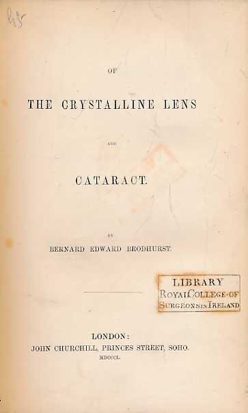 Of the Crystalline Lens and Cataract