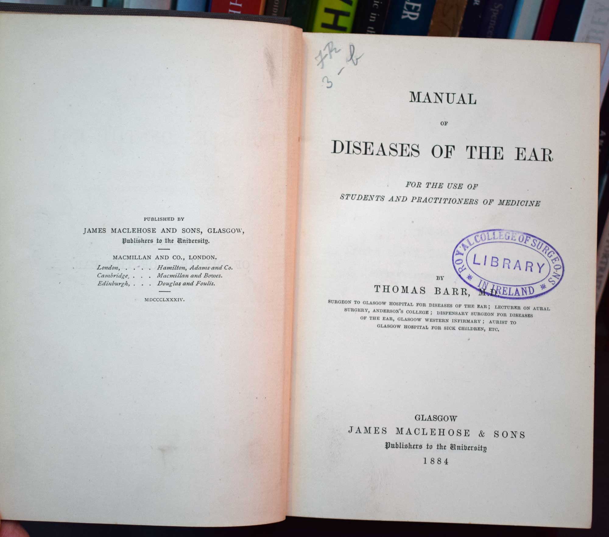 Manual of Disease of the Ear. For the Use of Students and Practitioners of Medicine.