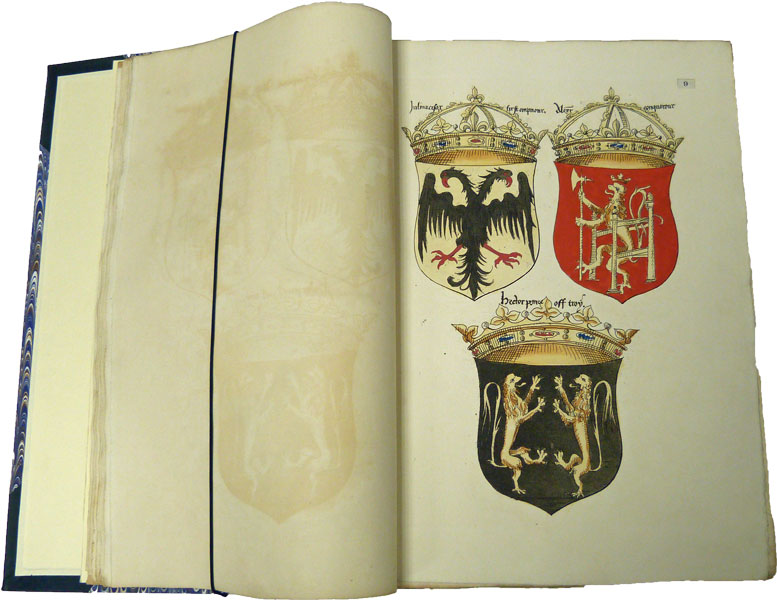 Facsimile of an Ancient Heraldic Manuscript Emblazoned by Sir David Lyndsay of the Mount. Lyon King of Arms. 1542. 1822 edition.