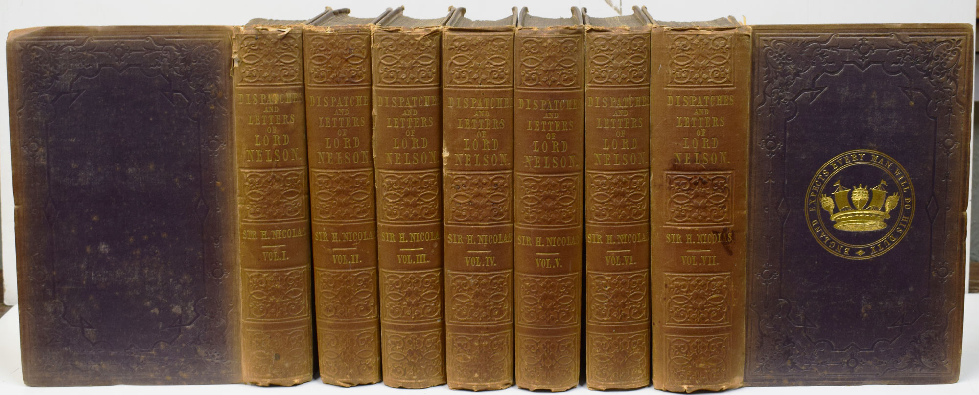 The Dispatches and Letters of Vice Admiral Lord Viscount Nelson. 7 volume set.