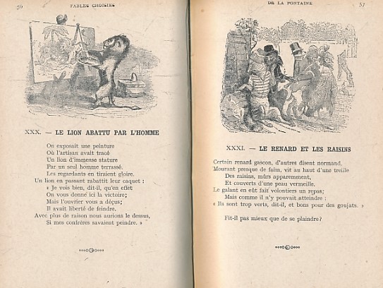 Fables Choisies de la Fontaine. dition Illustree. Garnier edition 1930.