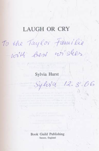 Laugh or Cry. Signed copy.