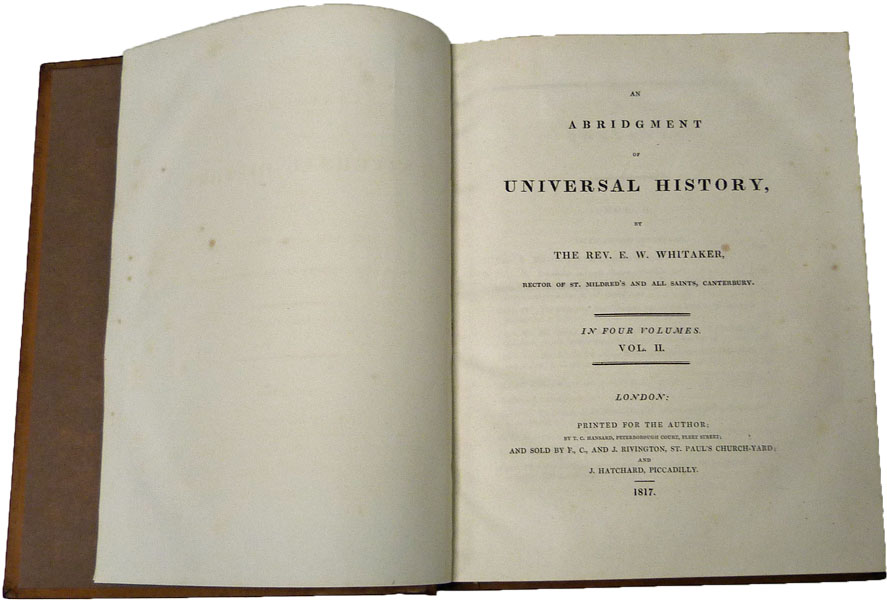 An Abridgment of Universal History. 4 volume set.