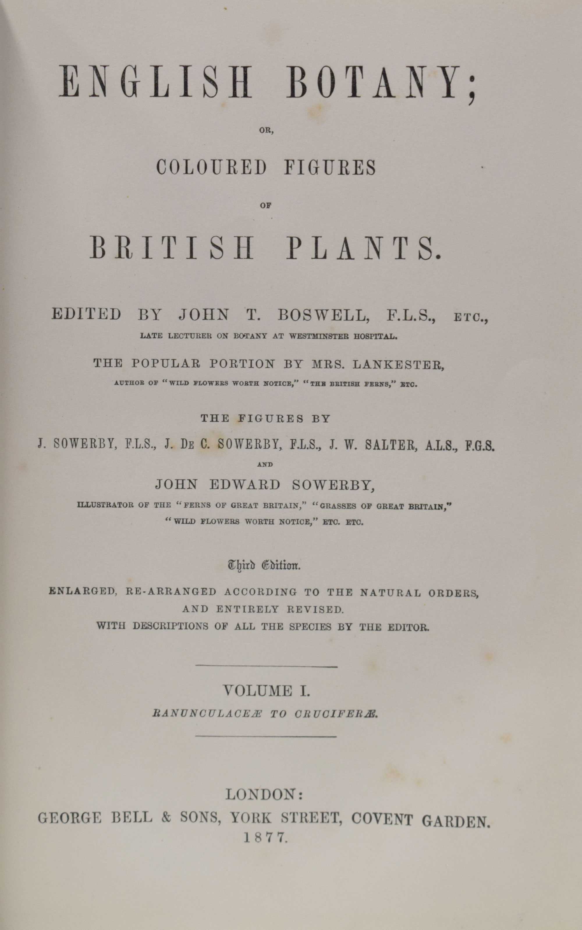 English Botany; or, Coloured Figures of British Plants. 12 volume set.