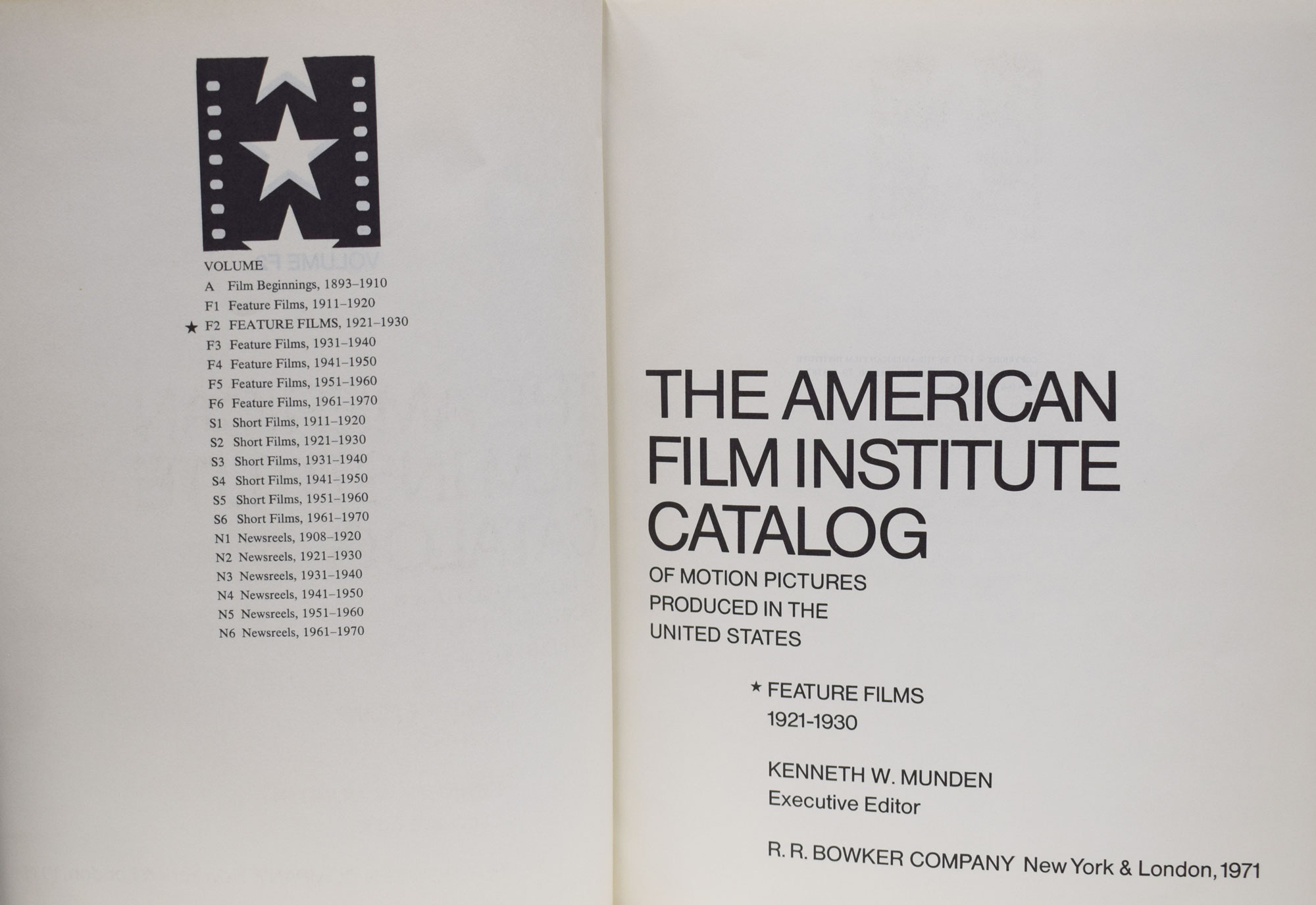 The American Film Institute Catalog of Motion Pictures Produced in the United States. Volume F2: Feature Films, 1921-1930.
