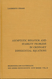 Asymptotic Behaviour and Stability Problems in Ordinary Differential Equations