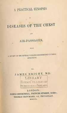 A Practical Synopsis of Diseases of the Chest and Air-Passages, With A Review of the Several Climates Recommended in These Affections.