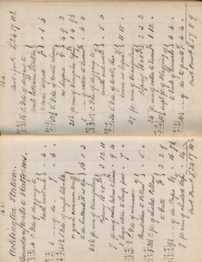 Costings for Warkworth, Acklington, and Widdrington Stations. 1847.
