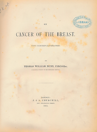 On Cancer of the Breast. With Coloured Illustrations.