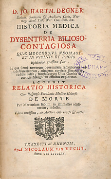 Historia Medica de Dysenteria Bilioso-Contagiosa, Qua MDCCXXXVI.  Neomagi et in Vicinis Ei Pagis Epidemice Grassata Fuit.