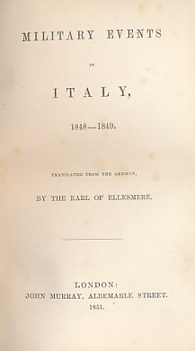 Military Events in Italy 1848-1849.