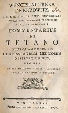 Commentarius de Tetano Plus Quam Ducentis Clarissimorum Medicorum Observationibus, Nec Non Omnibus Hactenus Cognitis Adversus Tetanun Remediis Instructus