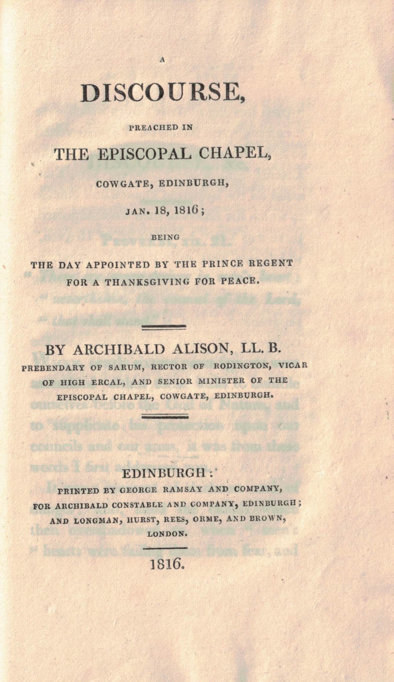 Sermons Chiefly on Particular Occasions. 2 volume set.