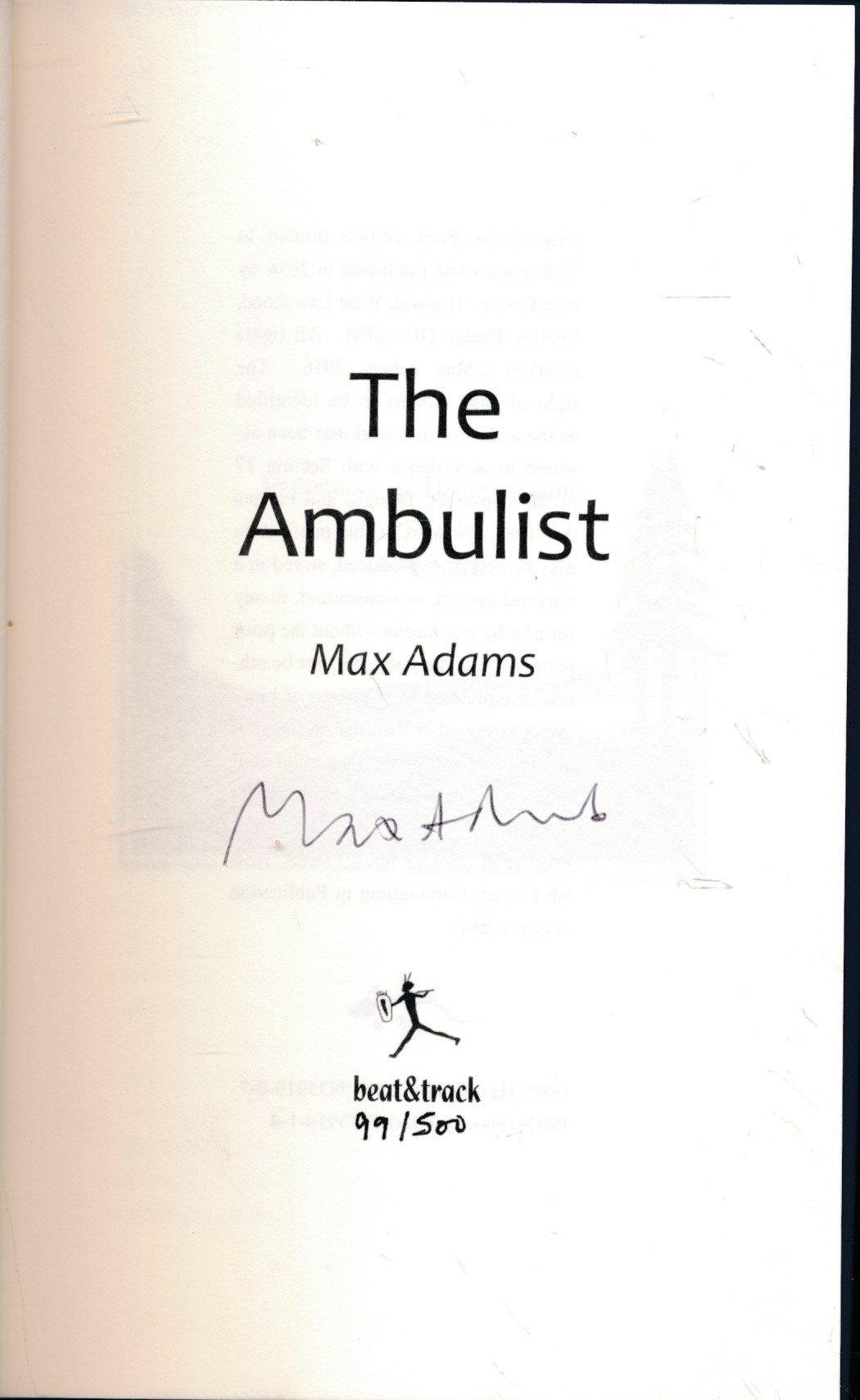 The Ambulist. Signed copy.