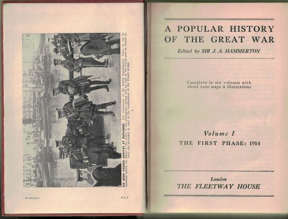 A Popular History of the Great War. 6 volume set