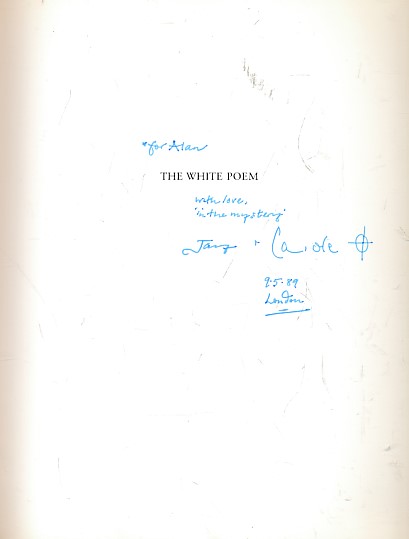 The White Poem. Signed copy.