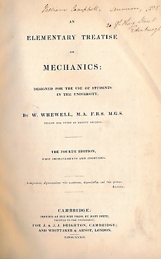 An Elementary Treatise on Mechanics: Designed for the Use of Students in the University
