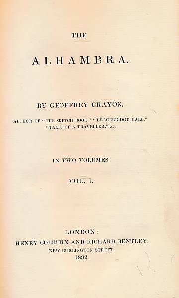 The Alhambra. 2 volume set.