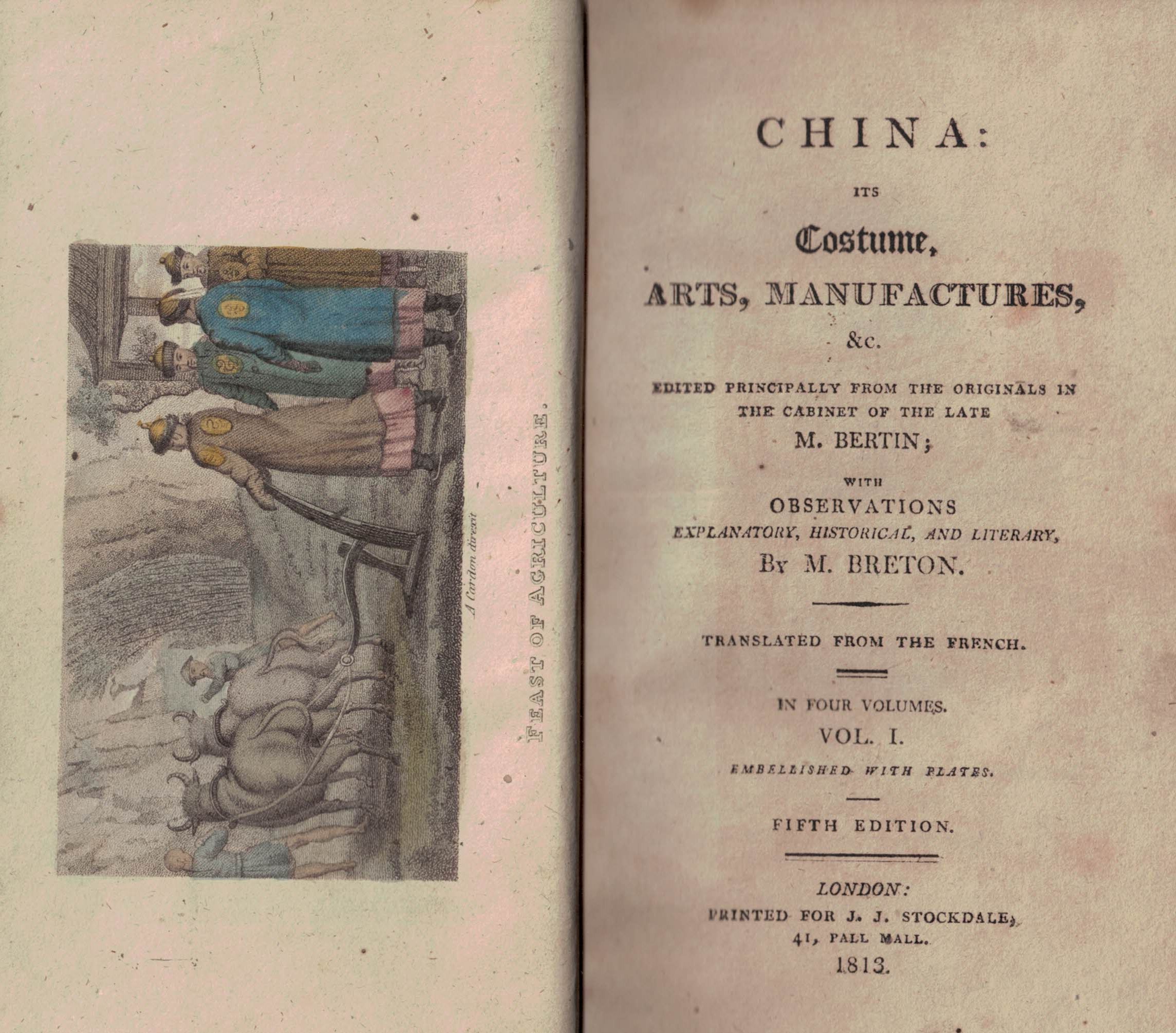 China: Its Costume, Arts, Manufactures, &c. 4 volumes in 2.