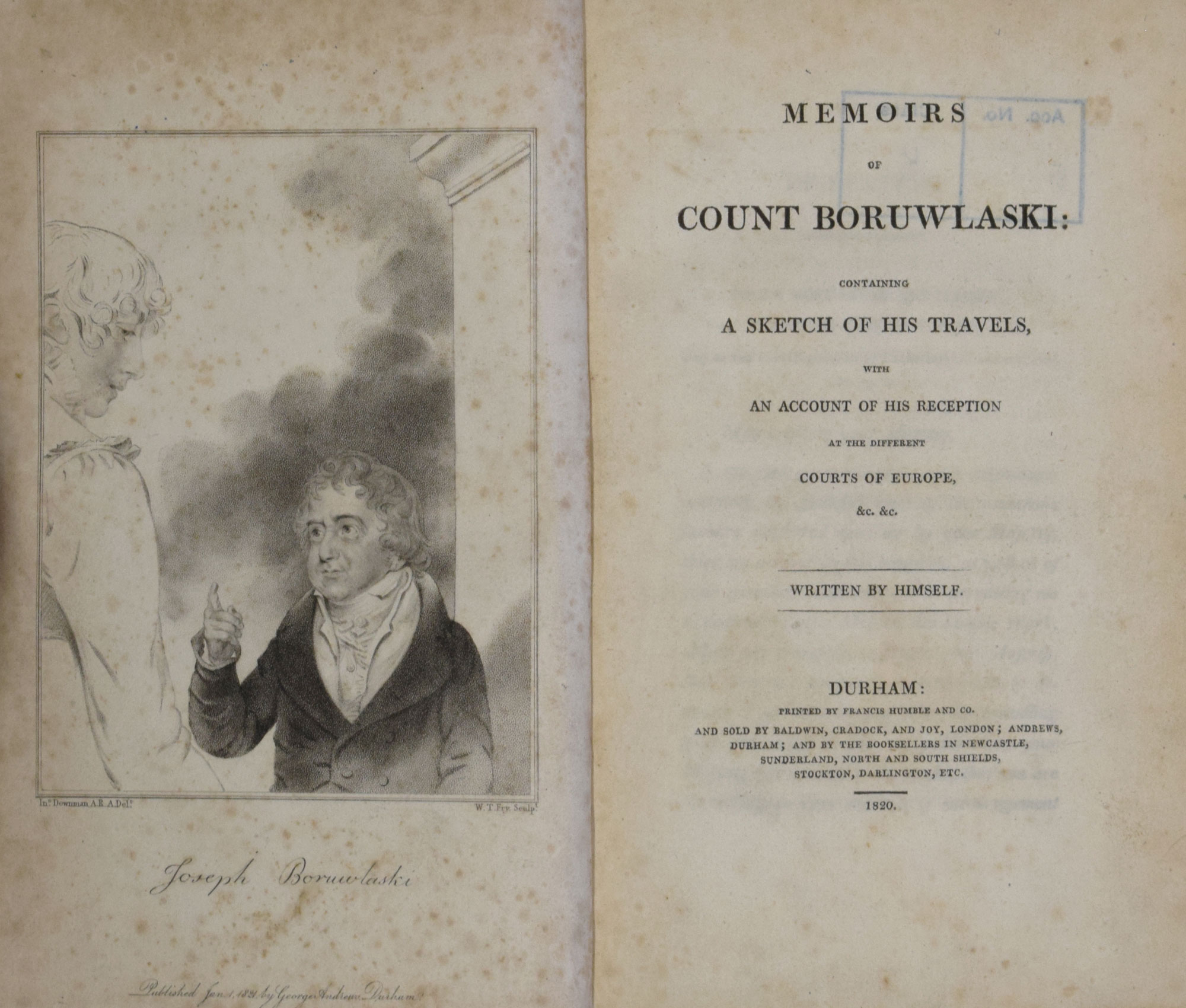 Memoirs of Count Boruwlaski: Containing A Sketch of His Travels, with an Account of His Reception at the Different Courts of Europe, &c. &c. Written by Himself.