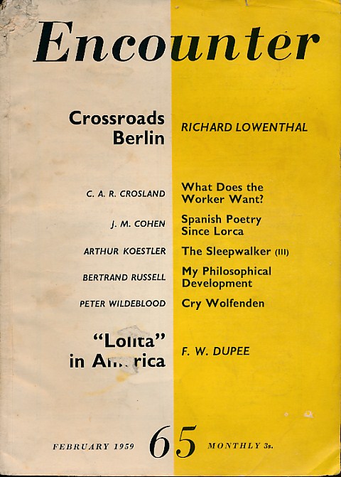 SPENDER, STEPHEN; LASKY, MELVYN J [EDS.] - Encounter. Issue 65. February 1959