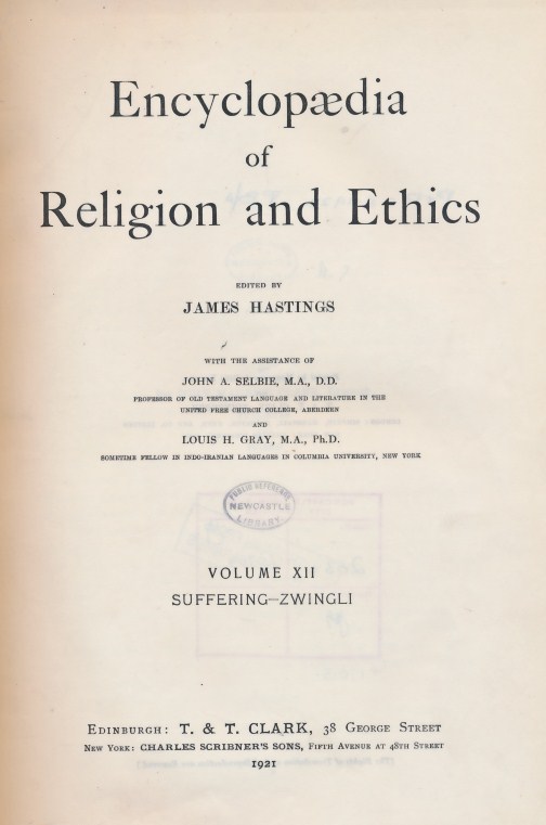 Encyclopdia of Religion and Ethics. Volume XII [12]. Suffering - Zwingli