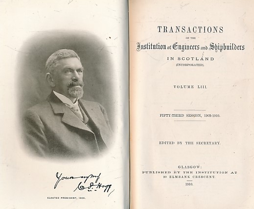 Transactions of the Institution of Engineers and Shipbuilders in Scotland. Volume LIII. 1909-1910