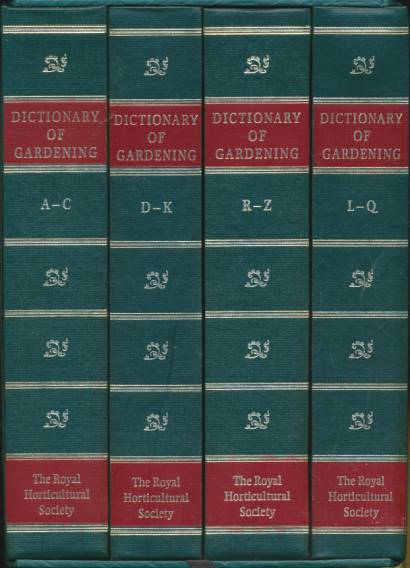 The New Royal Horticultural Society Dictionary of Gardening. 4 volume set.