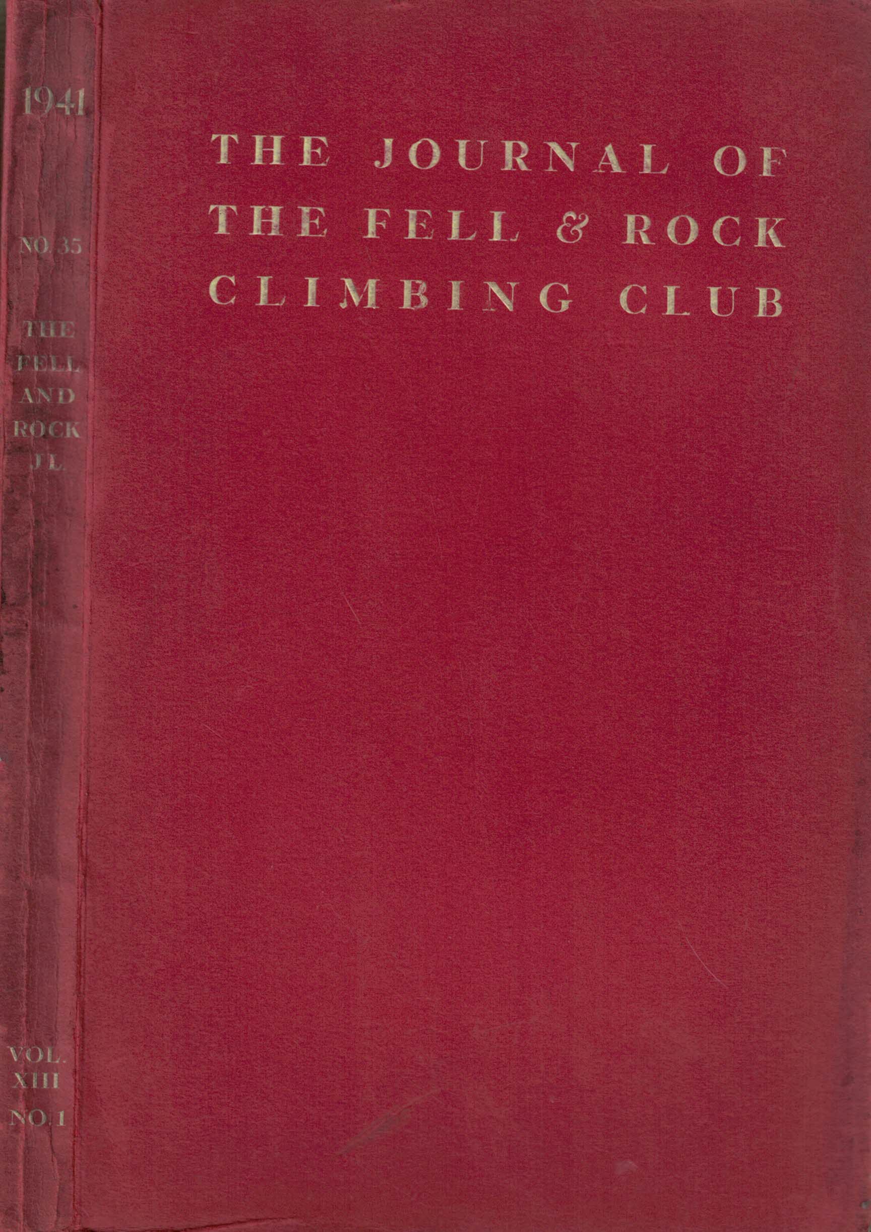 The Journal of the Fell & Rock Climbing Club of the English Lake District. No 35. (Volume 13 No 1) 1941.