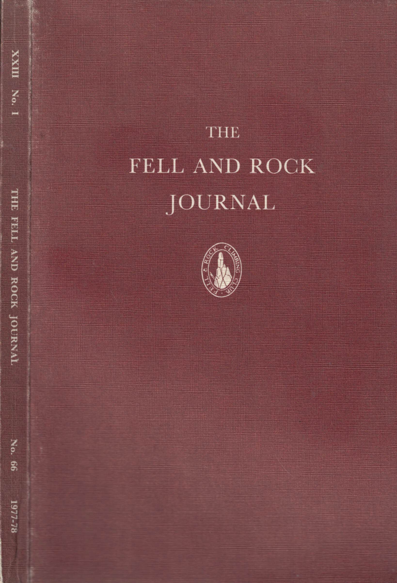 The Journal of the Fell & Rock Climbing Club of the English Lake District. No 66. (Volume 23 No1) 1978.