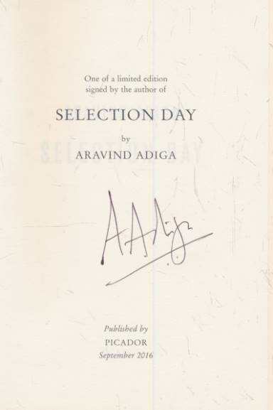 Selection Day. Signed copy