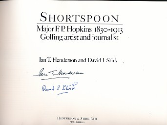 Shortspoon.  Major F.P. Hopkins 1830-1913 Golfing Artist and Journalist. Signed Limited Edition
