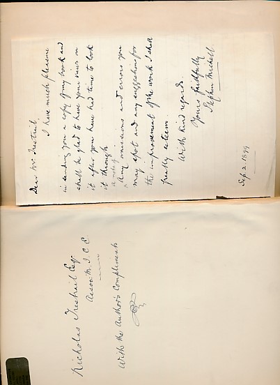 Mine Drainage being A Complete Practical Treatise on Direct-Acting Underground Steam Pumping Machinery. Author's inscription and loose signed letter.