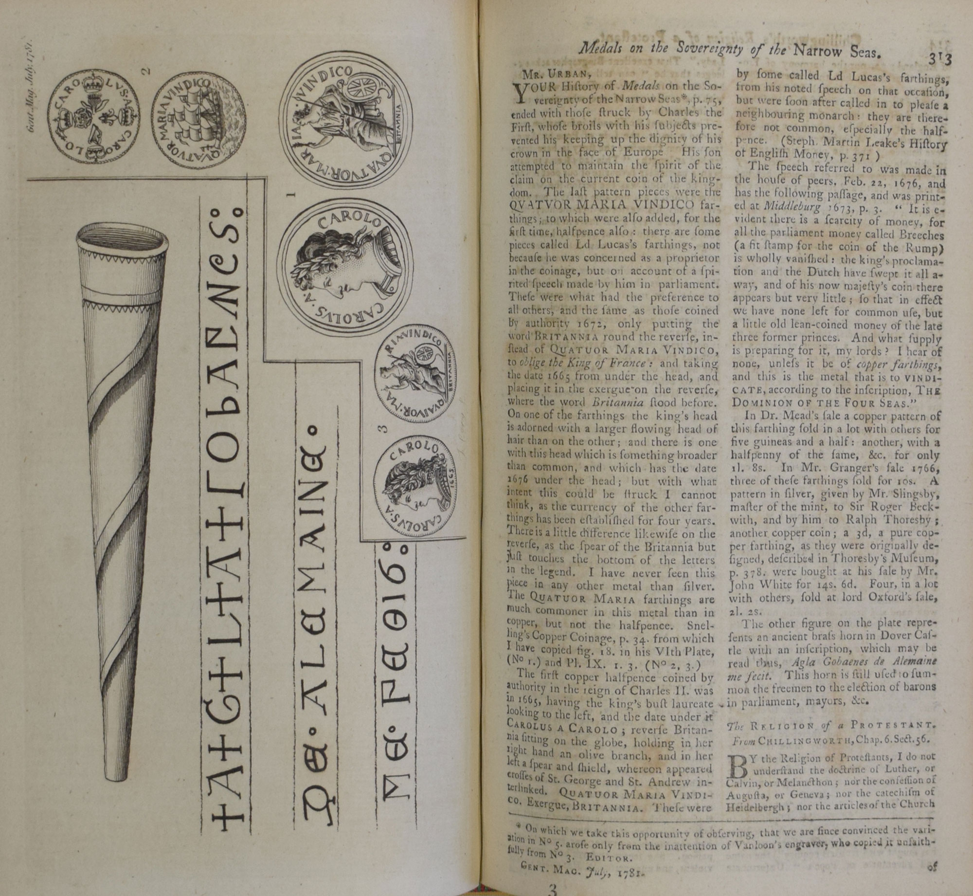 The Gentleman's Magazine and Historical Chronicle. Volume LI (51) January to December 1781.