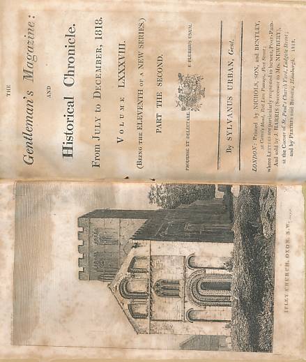 The Gentleman's Magazine and Historical Chronicle. Volume LXXXVIII (88) January to December 1818. 2 volume set.
