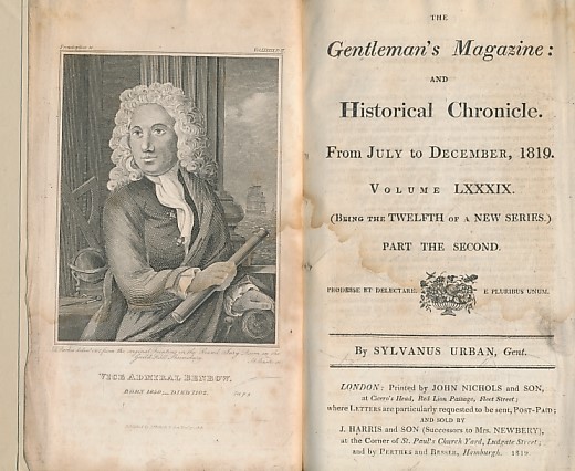 The Gentleman's Magazine and Historical Chronicle. Volume LXXXIX (89) January to December 1819. 2 volume set.