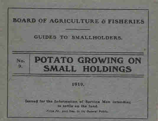 Potato Growing on Small Holdings. Guides to Smallholders No. 9.